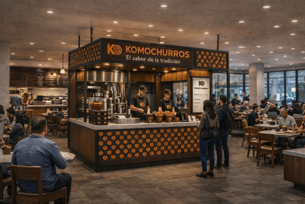 Modelo de Cornet en cafetería para ver el efecto de como quedaría